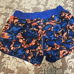 lululemon athletica Women’s Blue & Coral Athletic Shorts